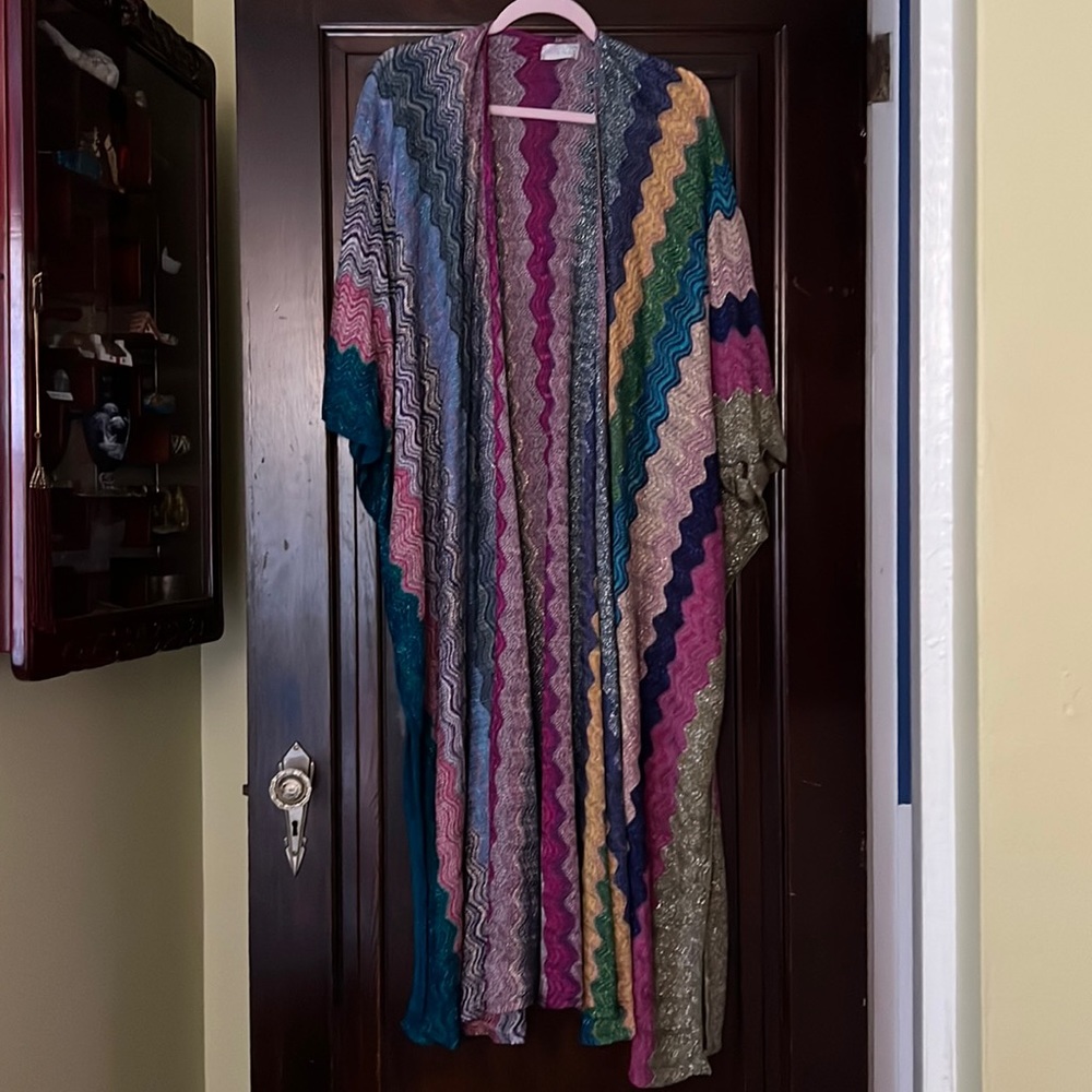 Free People long missoni-esque cardigan sweater